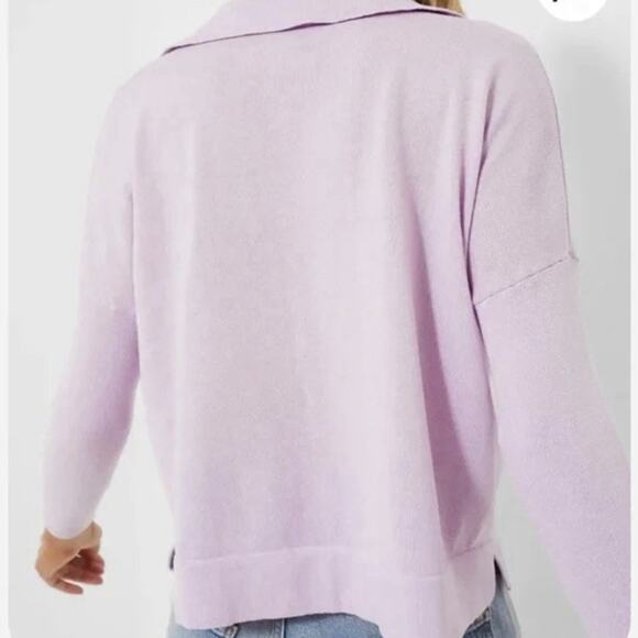 Tuckernuck Clayton Sweater Polo Womens XL/XXL Purple Boxy Knit Preppy Soft Girl - Picture 3 of 9
